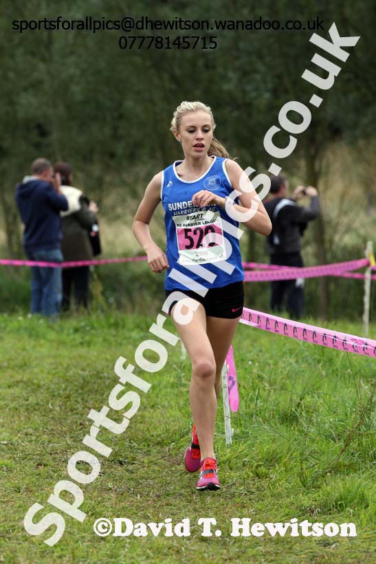 Womens under-17s and 20s, Start Fitness North Eastern Harrier League, Tanfield, County Durham. Photo: David T. Hewitson/Sports for All Pics